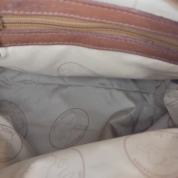 American Angel Colombian Leather Tote Bag Handwoven Tapestry Art Boho Southwest - Picture 9 of 15